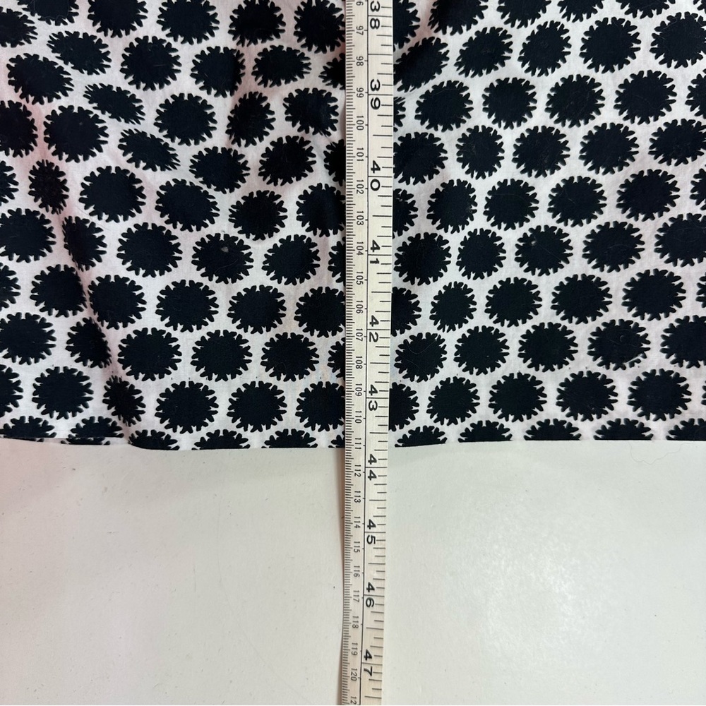 Talbots Shirt Dress Womens 16 Black Ivory Dot Print Short Sleeve Pockets - Picture 6 of 11